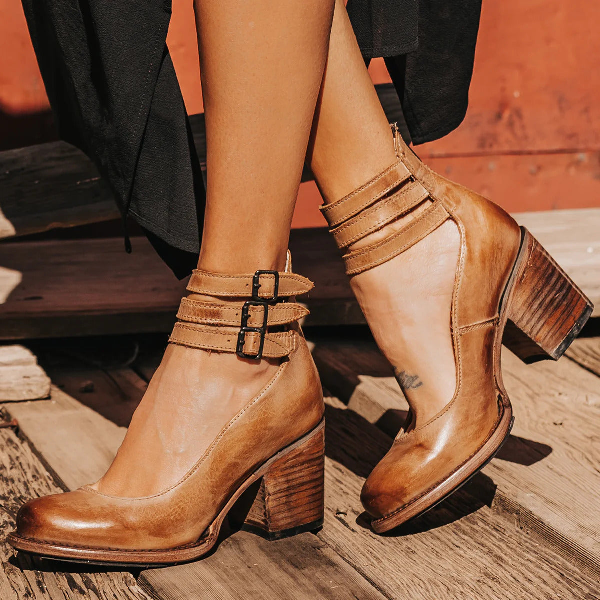 Elara | Vintage Leather Pumps
