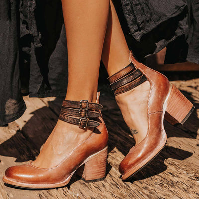 Elara | Vintage Leather Pumps