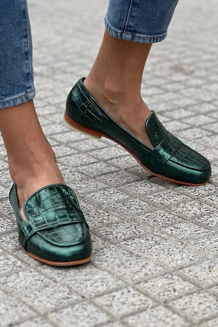 Vivienne | Crocodile Effect Loafer