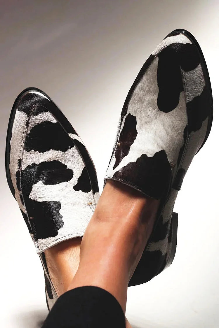 Arlo | Cow Print Slip-Ons