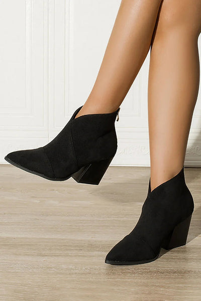Esme | Pointed Ankle Boot with Suede Effect