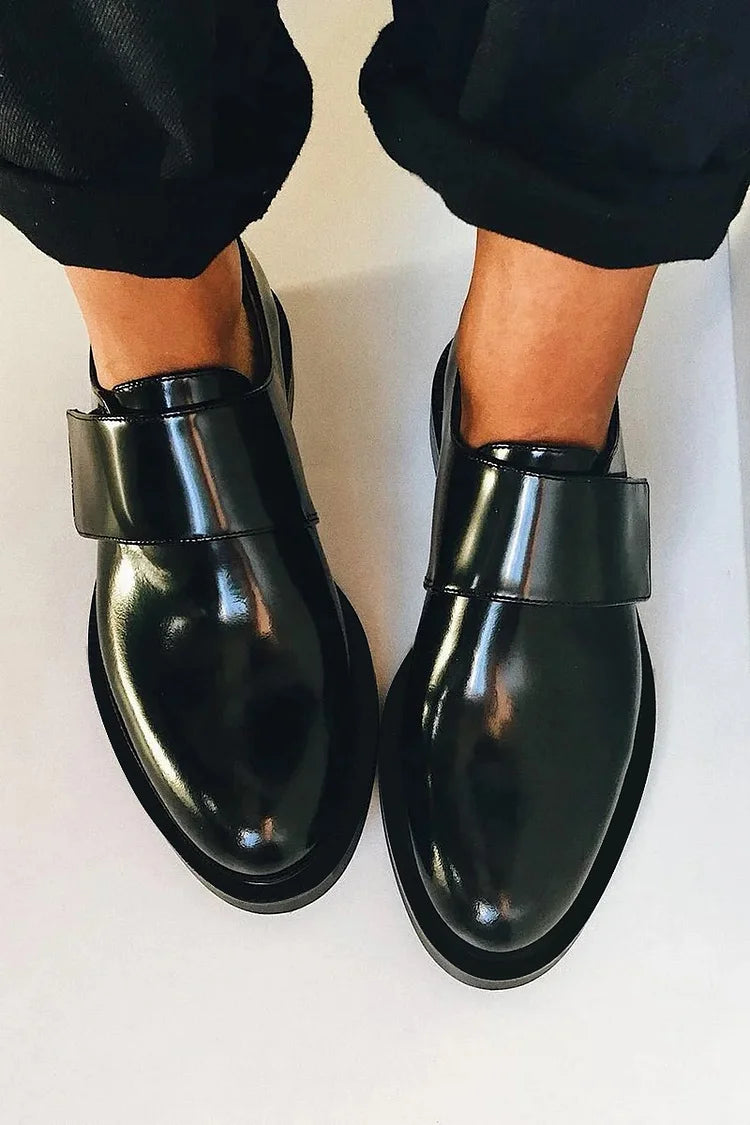 Clara | Polished Strap Loafers