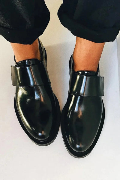 Clara | Polished Strap Loafers