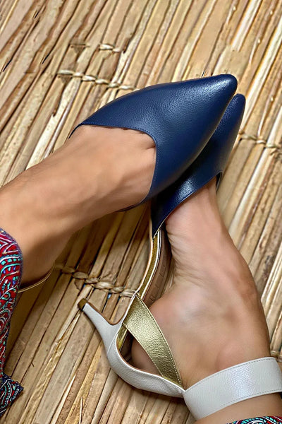 Aubrey | Two-Tone Slingback Heels