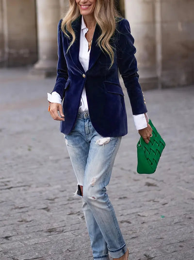 Olivia | Chic Velvet Blazer