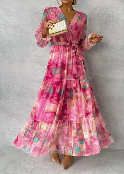 Arabella | Women's Floral Print Long Sleeve Wrap Dress