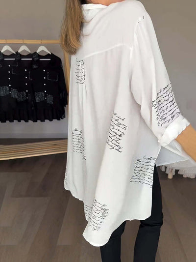 Olivia | Chic Letter Print Top