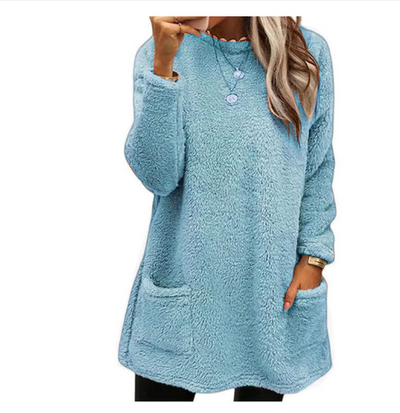 Harper | Fleece Pullover Long Sweater