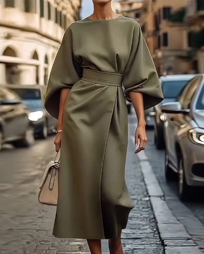 Harlowe | Dramatic Sleeve Cinch Dress