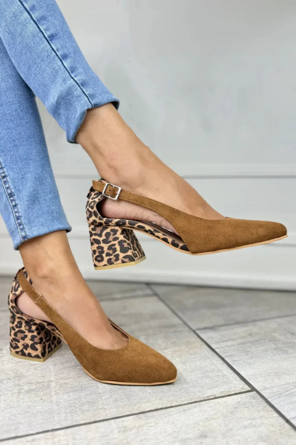 Briar | Leopard Print Heel Slingbacks