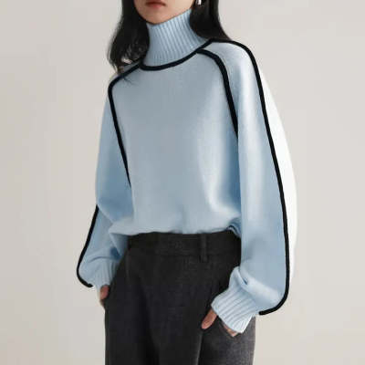 Rowan | Textured Half-Turtleneck Sweater