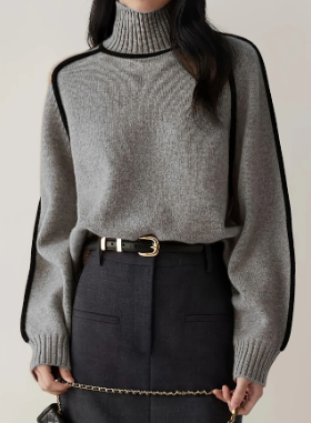 Rowan | Textured Half-Turtleneck Sweater