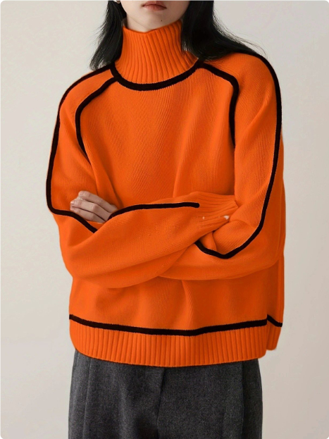 Rowan | Textured Half-Turtleneck Sweater