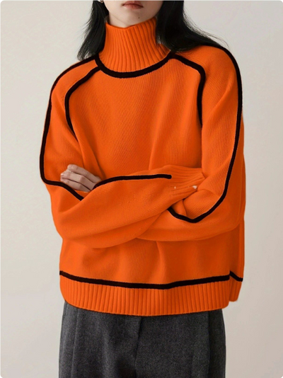 Rowan | Textured Half-Turtleneck Sweater