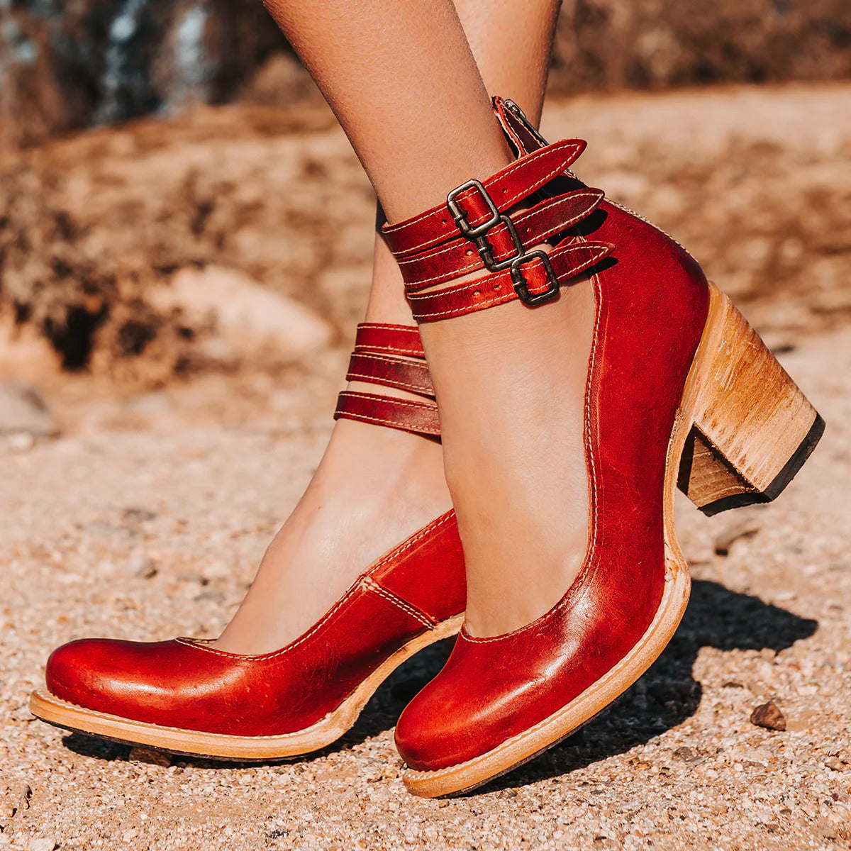 Elara | Vintage Leather Pumps