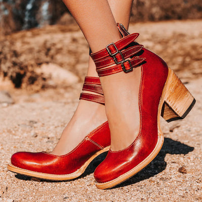 Elara | Vintage Leather Pumps