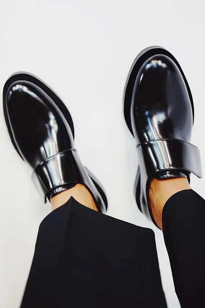 Clara | Polished Strap Loafers