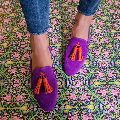 Nova | Purple Loafers with Tassels