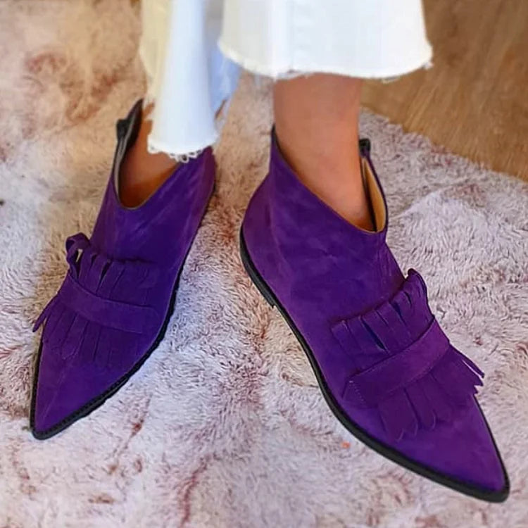 Sienna | Fringed Ankle Boots