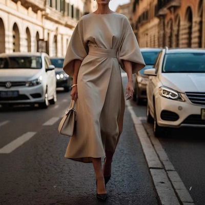Harlowe | Dramatic Sleeve Cinch Dress