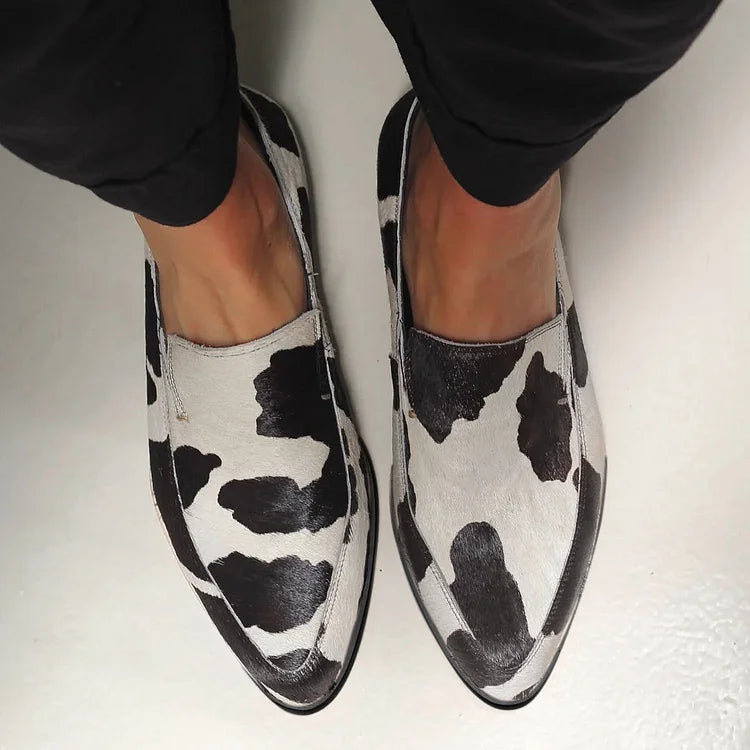 Arlo | Cow Print Slip-Ons