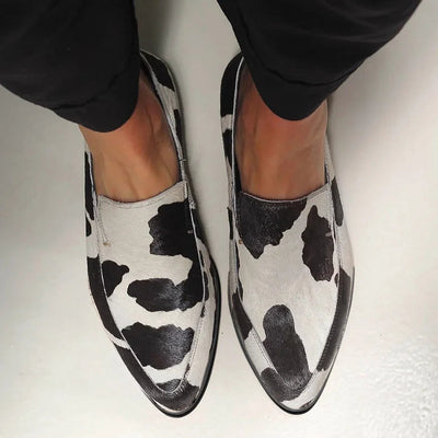 Arlo | Cow Print Slip-Ons