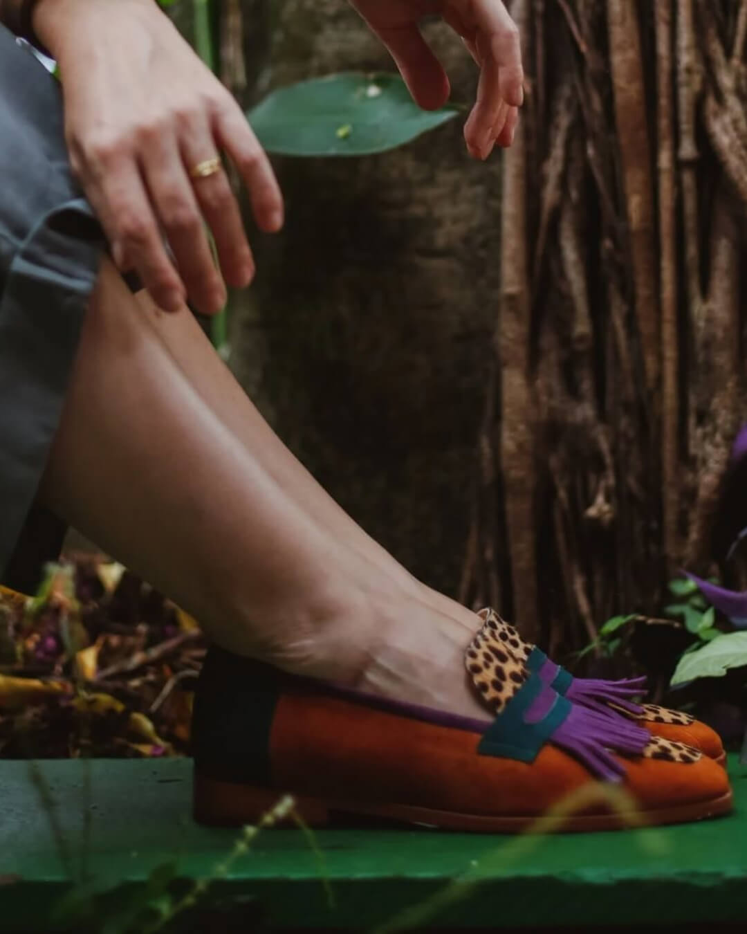 Lennox | Animal Print Loafer with Fringes