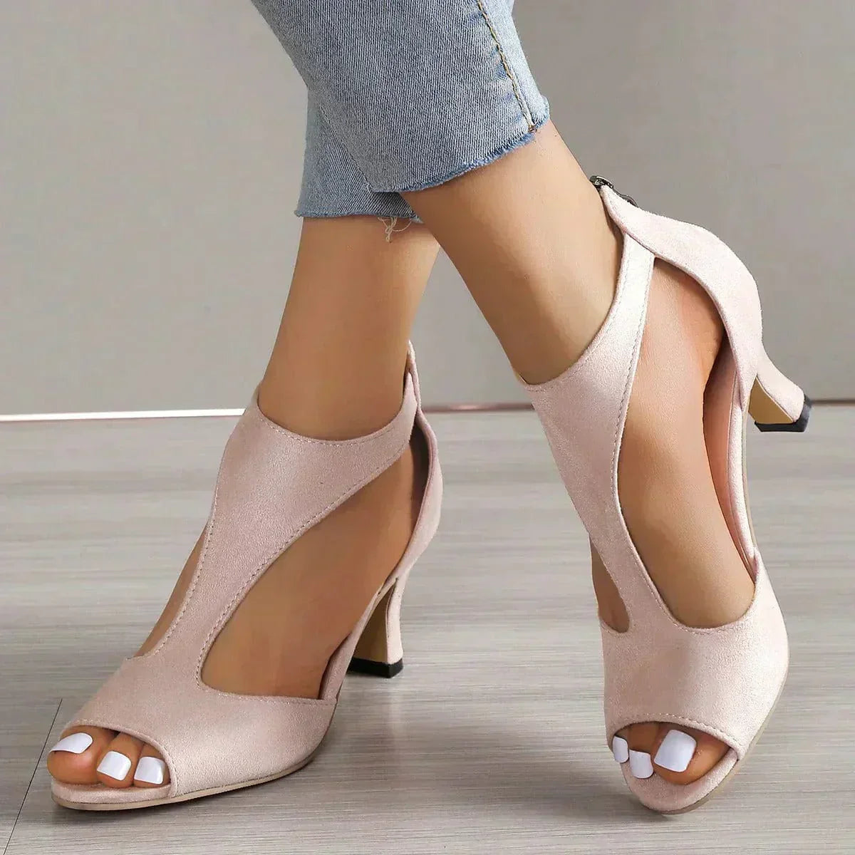 Aubrey | Zippered High Heeled Sandals