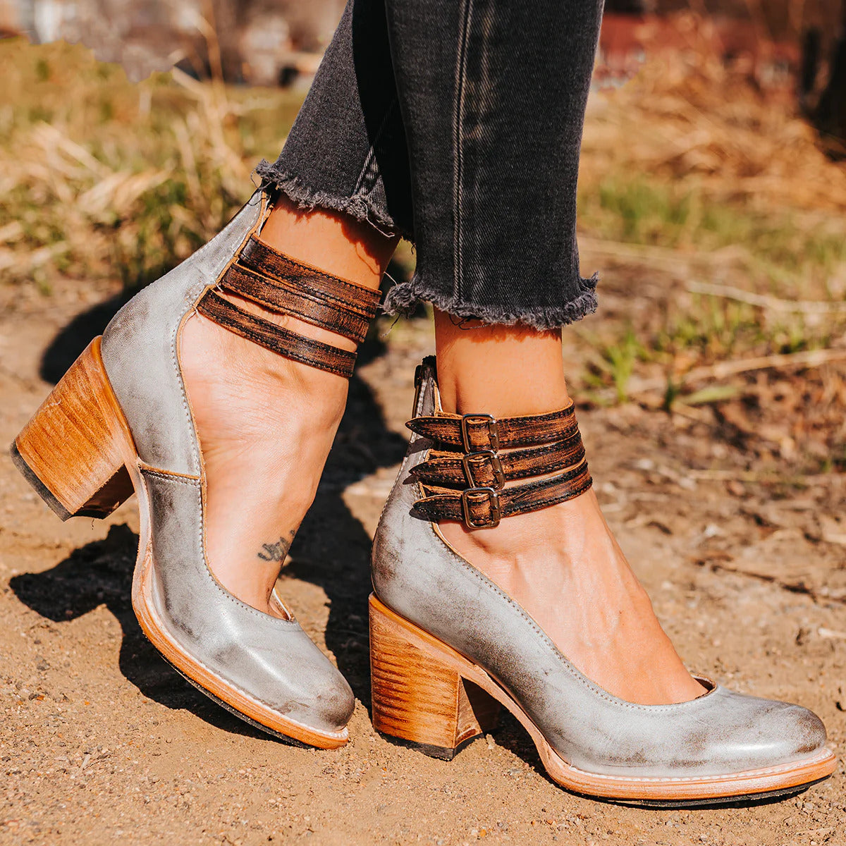 Elara | Vintage Leather Pumps