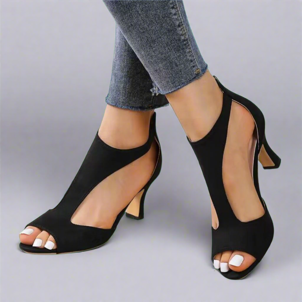 Serena | Cutout Peep Toe Heels