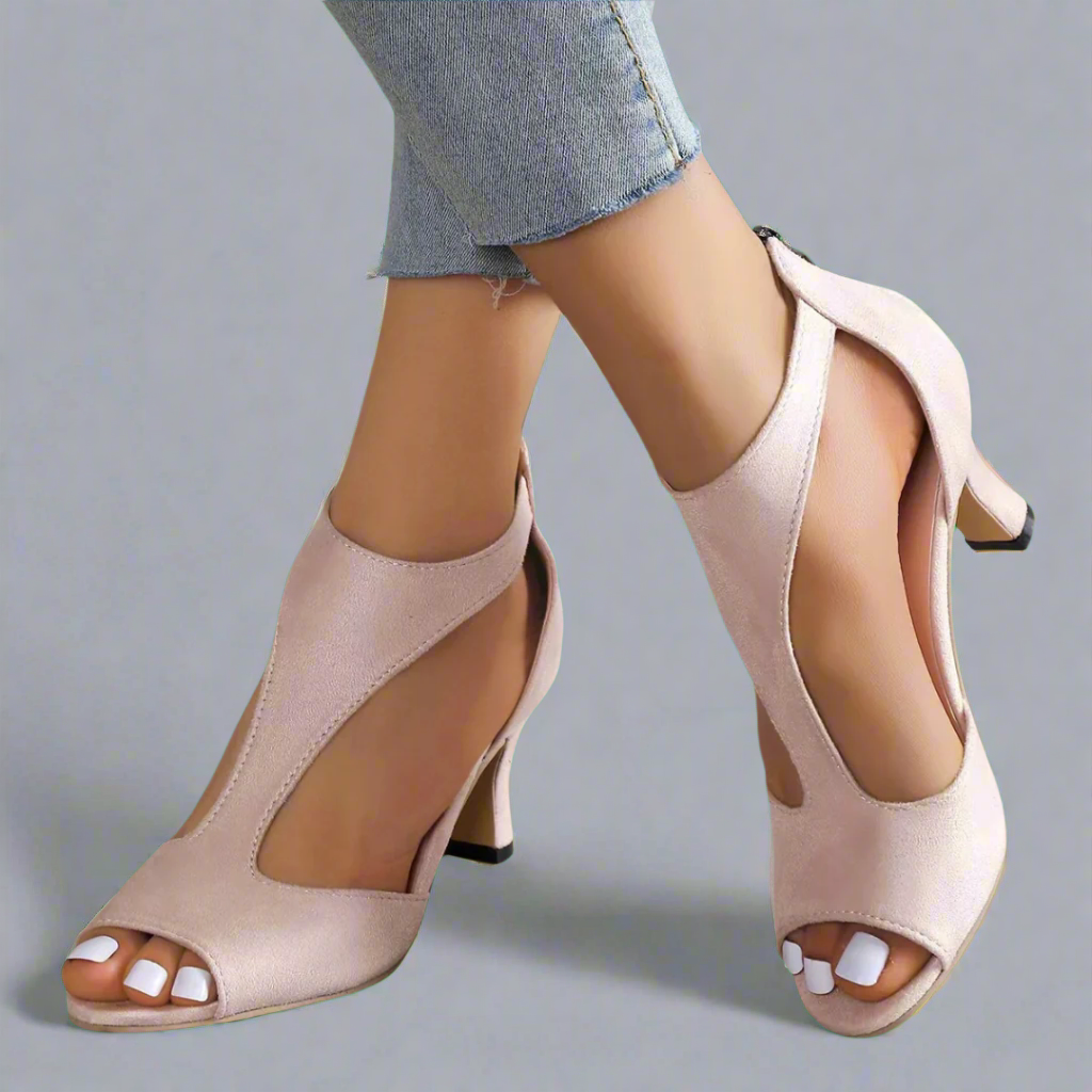 Serena | Cutout Peep Toe Heels