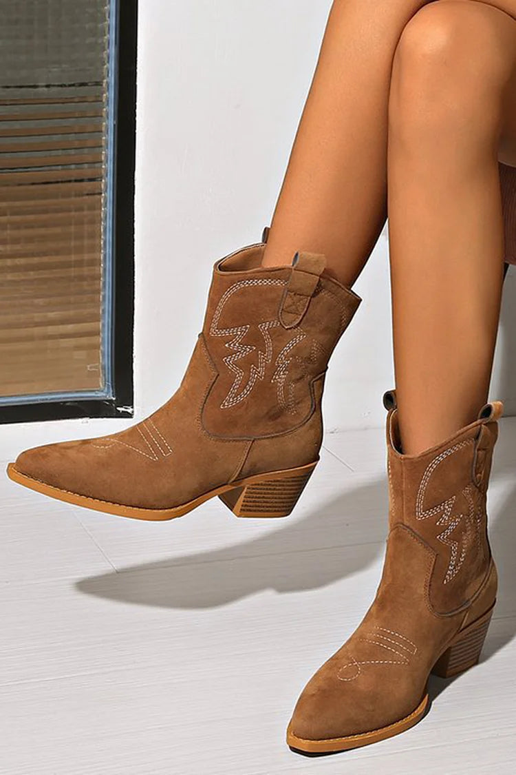 Dakota | Pointed Western Ankle Boot
