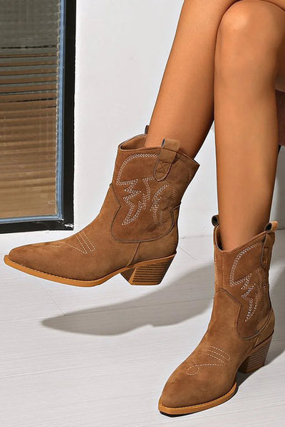 Dakota | Pointed Western Ankle Boot