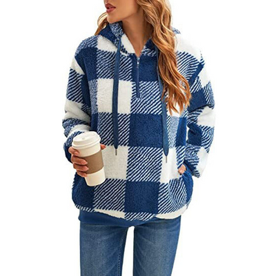 Blakely | Half-Zip Plaid Sweater
