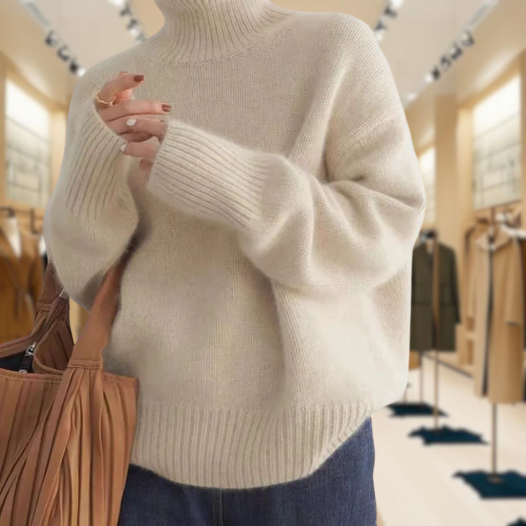 Reagan | Slim Wool-Blend Turtleneck Sweater