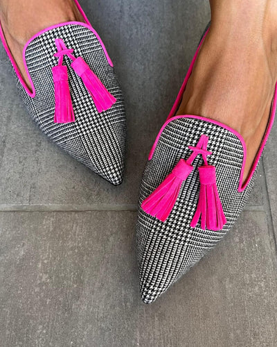 Celeste | Pointed Loafer with Fluo Fringes