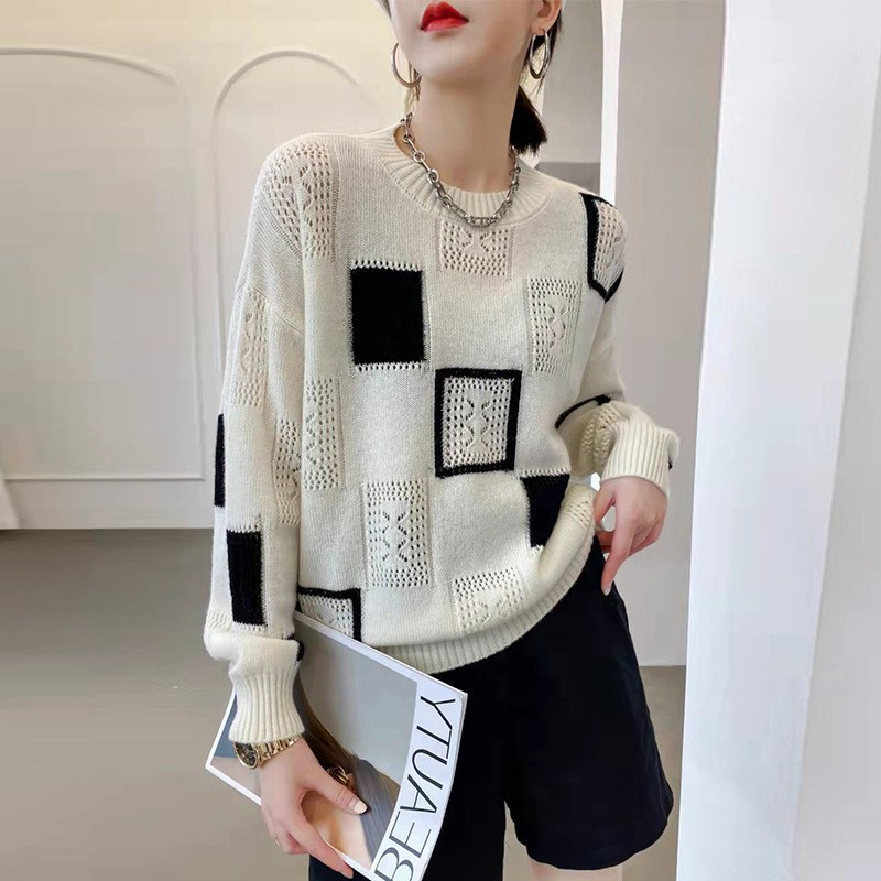 Avery | Geometric Cozy Block Sweater