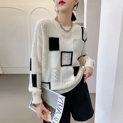 Avery | Geometric Cozy Block Sweater