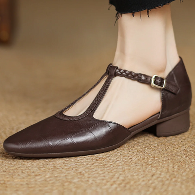 Elviera | Leather Mary Janes