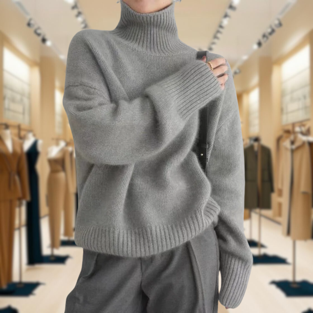 Reagan | Slim Wool-Blend Turtleneck Sweater