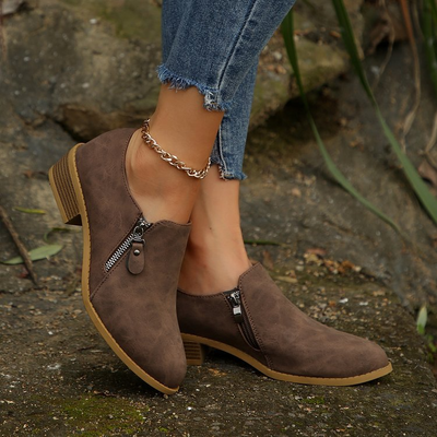 Rhea | Side Zipper Orthopedic Boots