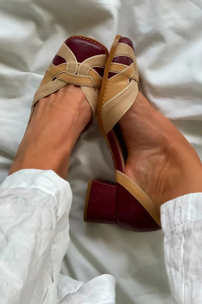 Sophia | Tri-Color Slip-On Flats