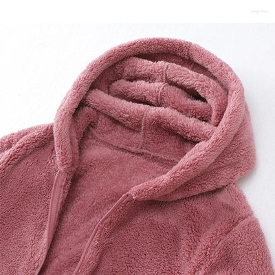Avery | Ultra Cozy Coral Fleece Hoodie
