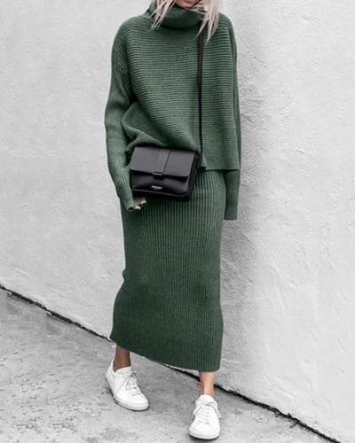Camden | High-Neck Knit Two-Piece Set