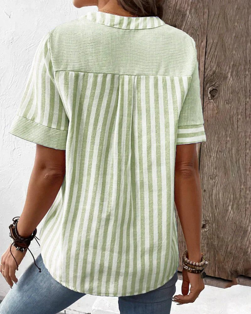 Ava | Striped Blouse for Effortless Elegance