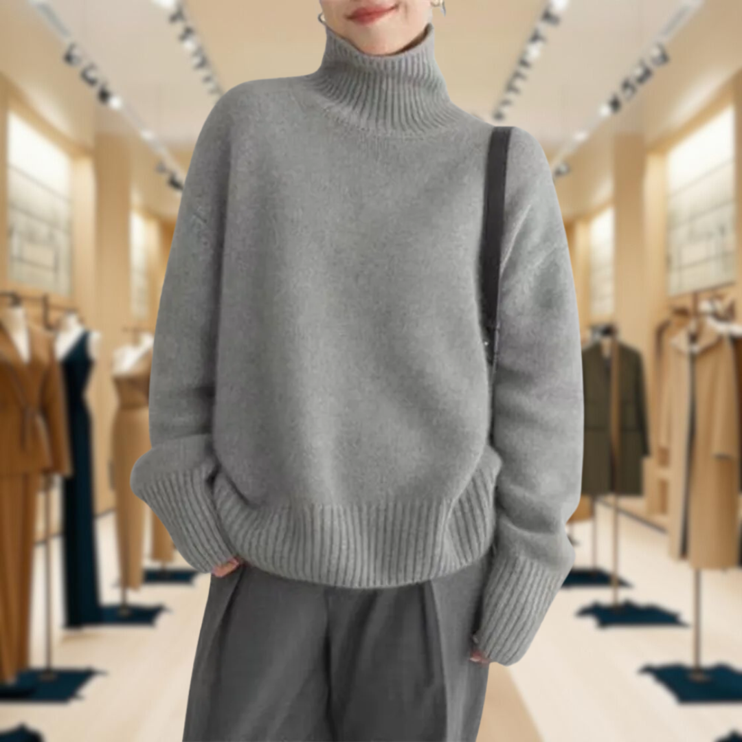 Reagan | Slim Wool-Blend Turtleneck Sweater