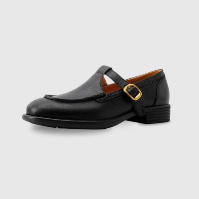 Belliora | Retro Low Heel Strap Shoes