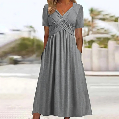 Savannah | Elegant Draped Midi Dress