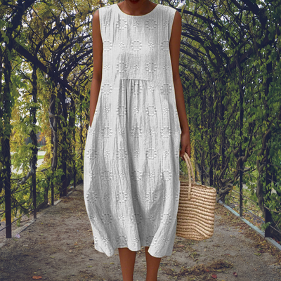 Amelina | Sleeveless Midi Dress with Pockets