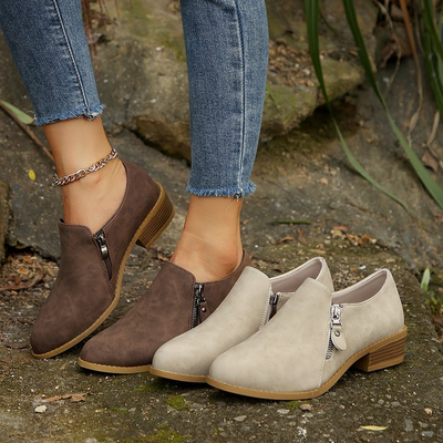 Rhea | Side Zipper Orthopedic Boots